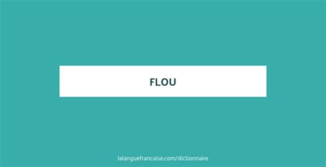 flou synonyme.